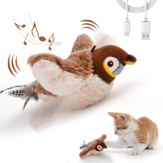 CHIPPY™ — Oiseau interactif battant des ailes pour chats