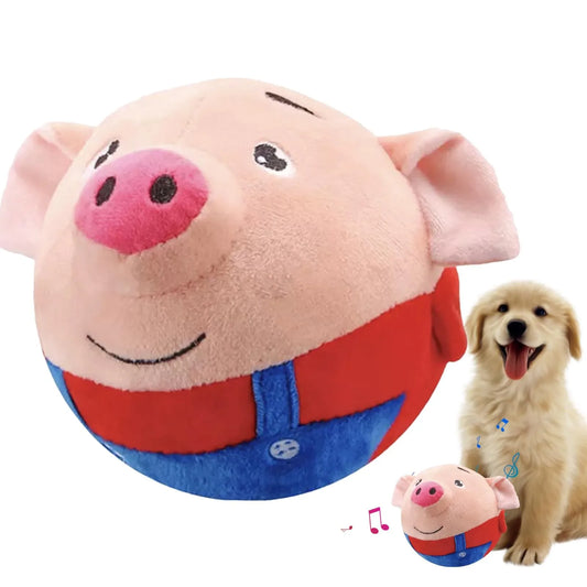 LE COCHON FOU™ — Balle rebondissante interactive pour chiens et chats