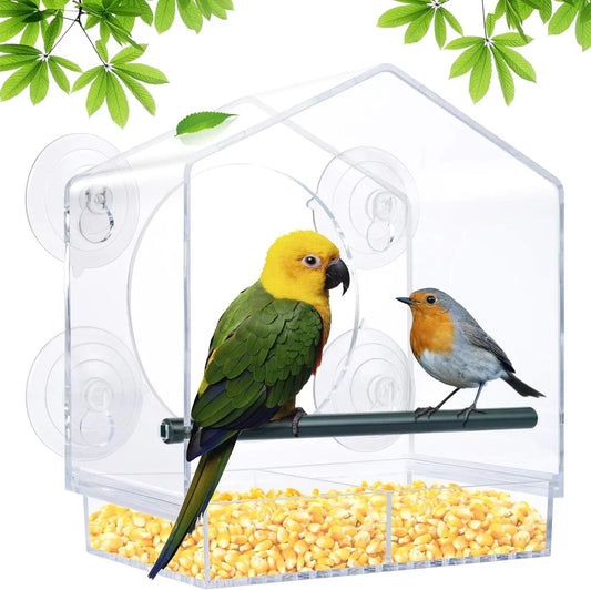 Mangeoire pour oiseaux de fenêtre transparent - Arvento™